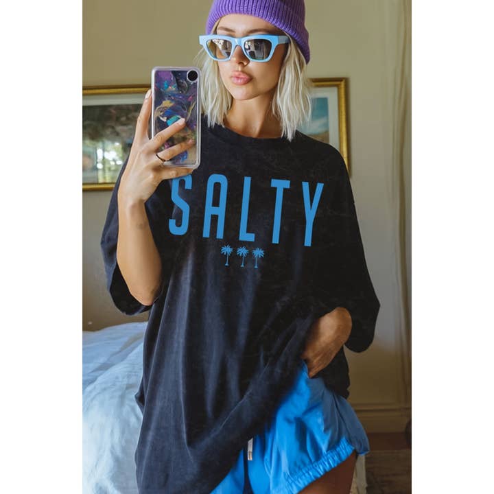 SALTY OVERSIZED MINERAL GRAPHIC TEE for wholesale by HRTandLUV