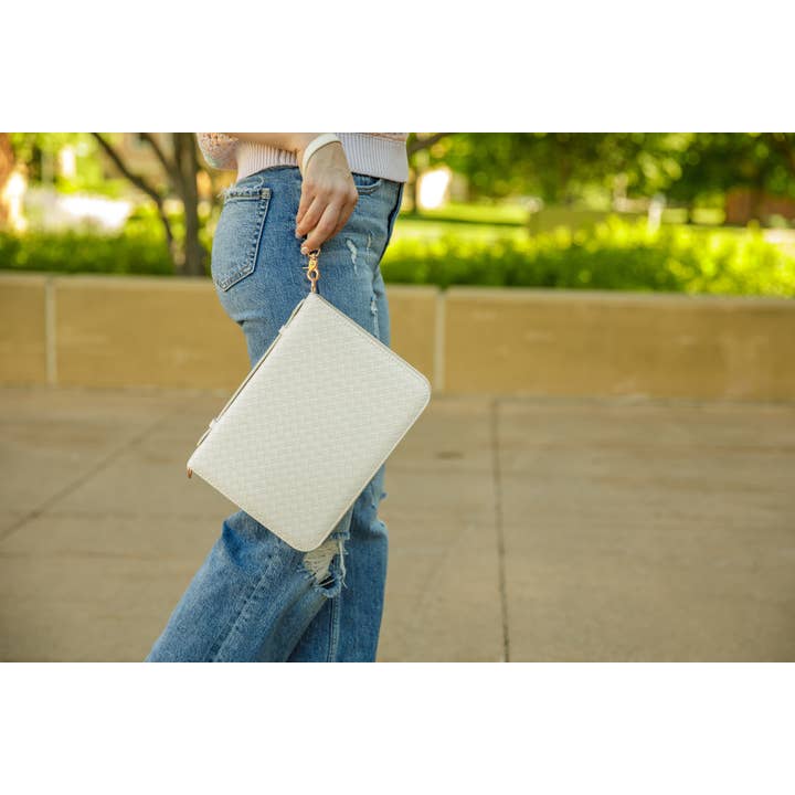 Ever, AJ - Wholesale Bible Cover - Bible Cover, Weave Bible Case, Crossbody PEARL3