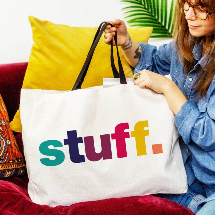 Grand sac fourre-tout Stuff pour la vente par Russet and Gray