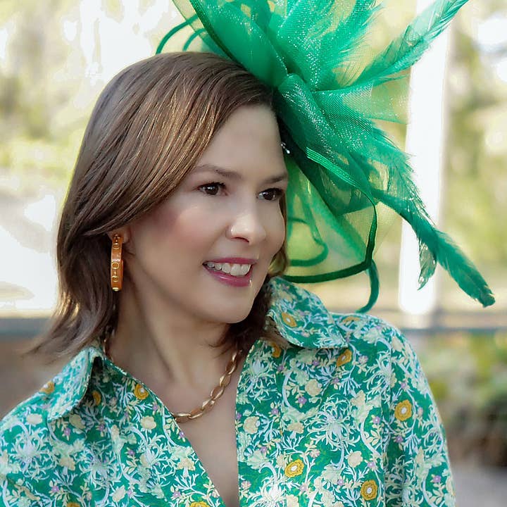 Canvas Style - Wholesale Hoop Earrings - Sutton Horsebit Resin Hoop Earrings1