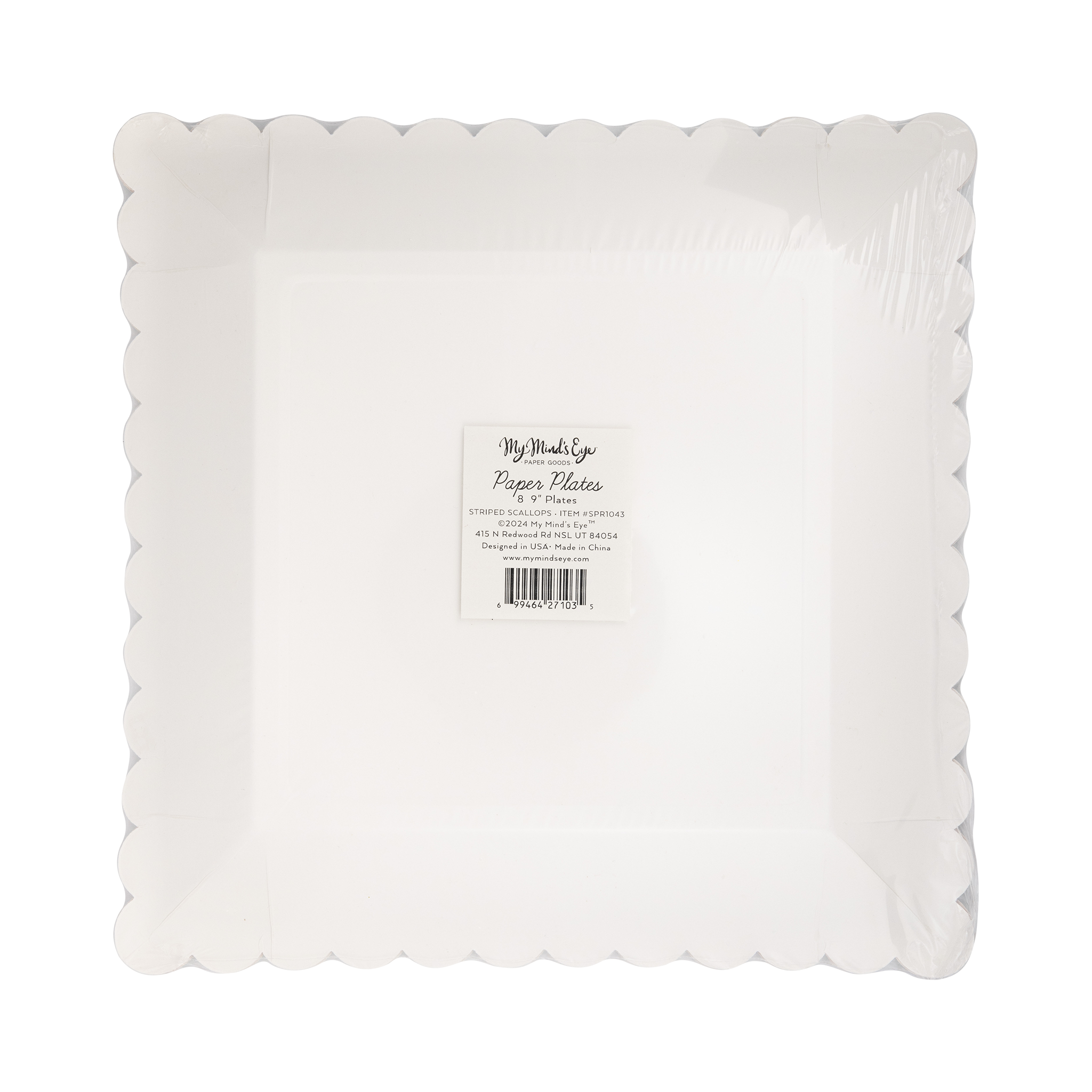 My Mind’s Eye - Wholesale Disposable Plate - SPR1043 - Pastel Striped Paper Plate Set3