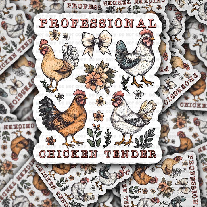 DC 1497 - Professional chicken tender die cut sticker for wholesale by It's Transfer Time