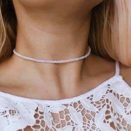 Sea Salt Opal Choker Necklace for wholesale by bohemians closet