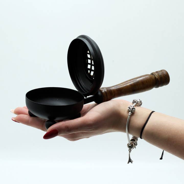 Ancient Wisdom - Wholesale Incense Holder - Med Iron Censer Incense Burner - Gold detail2