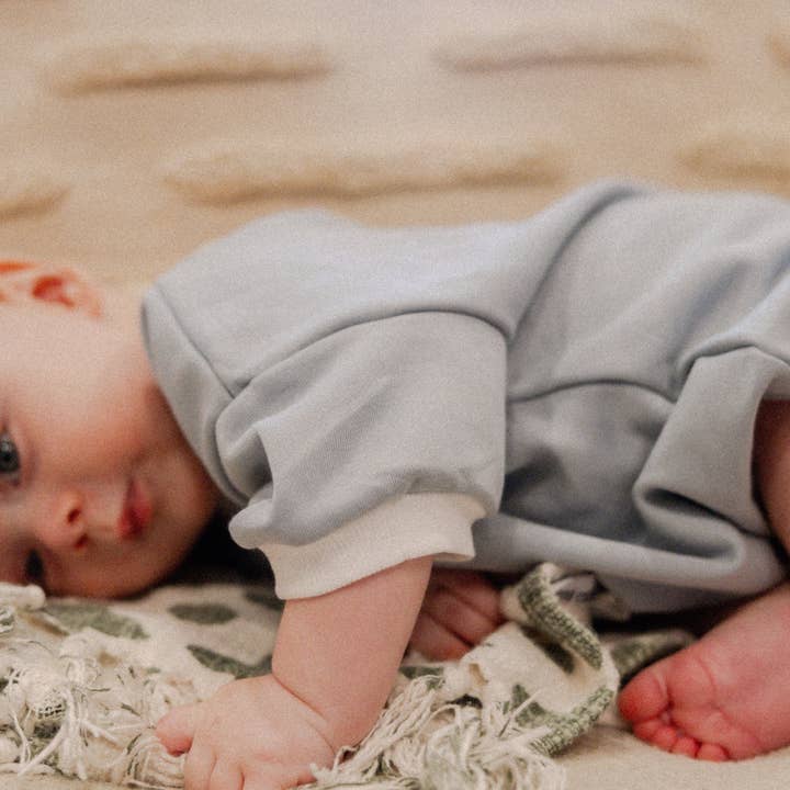 Winnie + Crew - Wholesale Bodysuit (Non-Footed) - Baby - Sullivan Romper in Light Blue