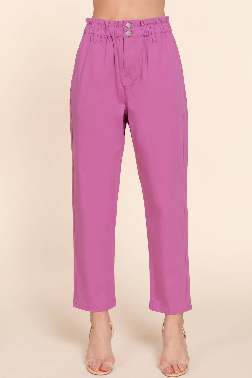 Active Basic | Active USA – Calças - Mulher por atacado – Calças de sarja de algodão elástico em saco de papel0