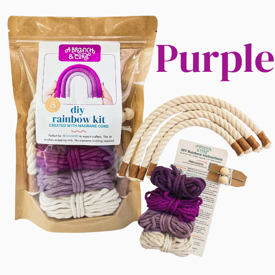 A Branch & Cord - Wholesale DIY Craft Kit - DIY Macrame Rainbow Kit – Fun, Giftable Craft for All Ages3