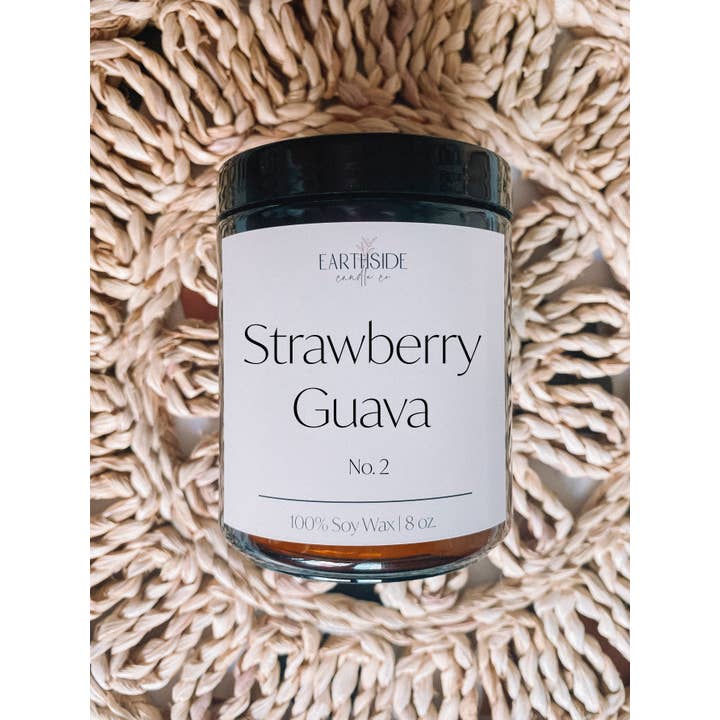 the earthside co - Wholesale Jar/Filled Candle - Strawberry Guava