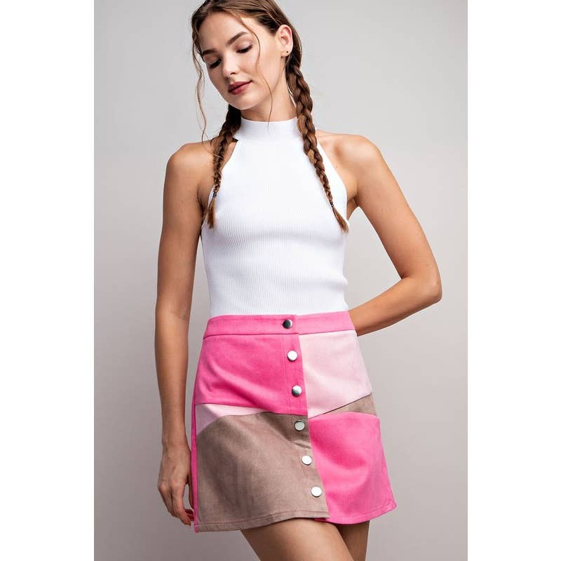 STYLE USA - Wholesale Skirt - Women's - Color block mini skirt12