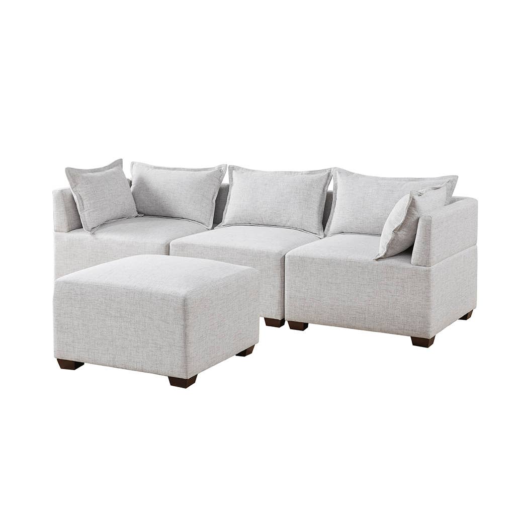 Olliix - Wholesale Sofa - Modular Modern Comfy Sectional Sofa Couch, Silver Grey*10