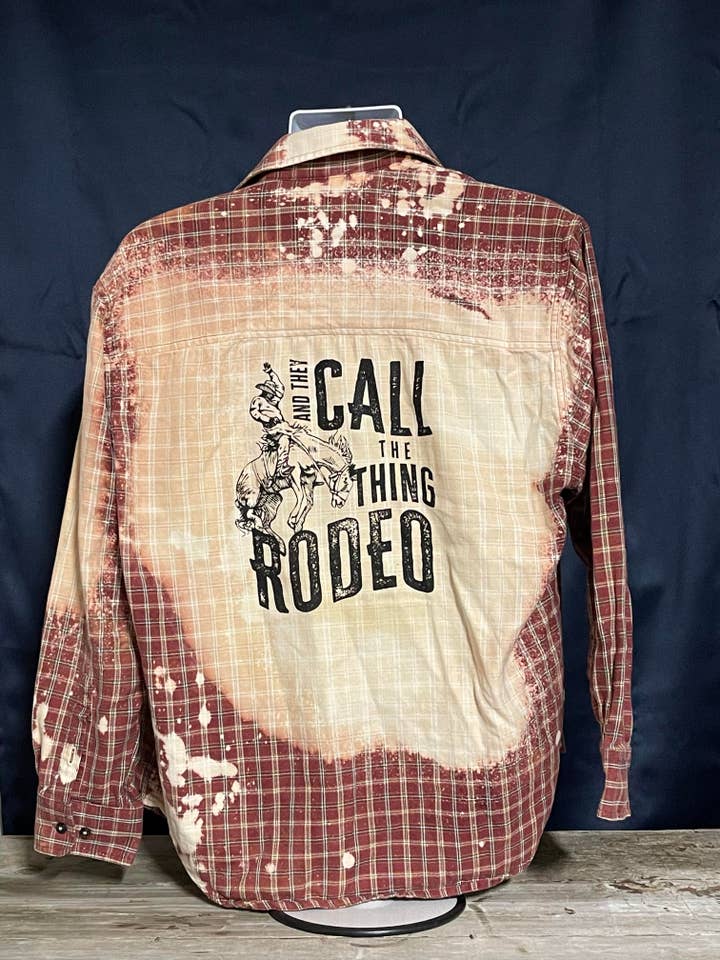Infidel Nation Apparel - Wholesale Button Down Shirt - Unisex - Rodeo Bleached Button Down Shirt