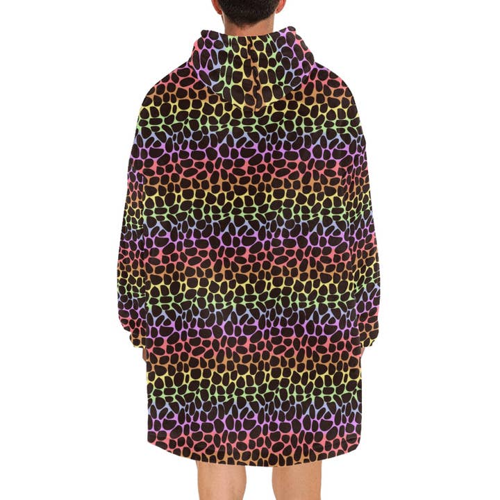Rainbow Roar - Hooded Blanket for wholesale by Green Cheeks