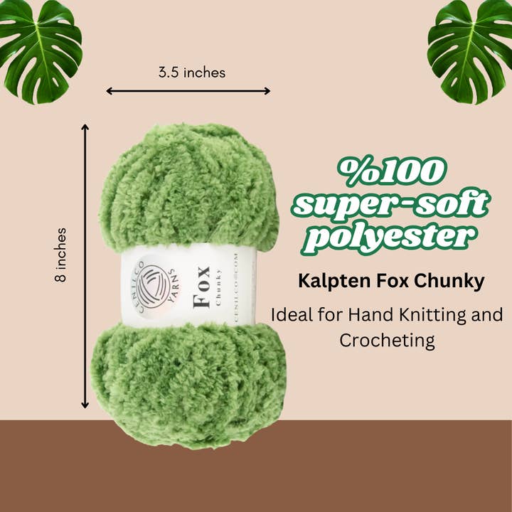 Kalpten LLC - Wholesale Yarn - Super Soft Fur Yarn|Chunky Fluffy Faux Fur|Fox Yarn|Eyelash