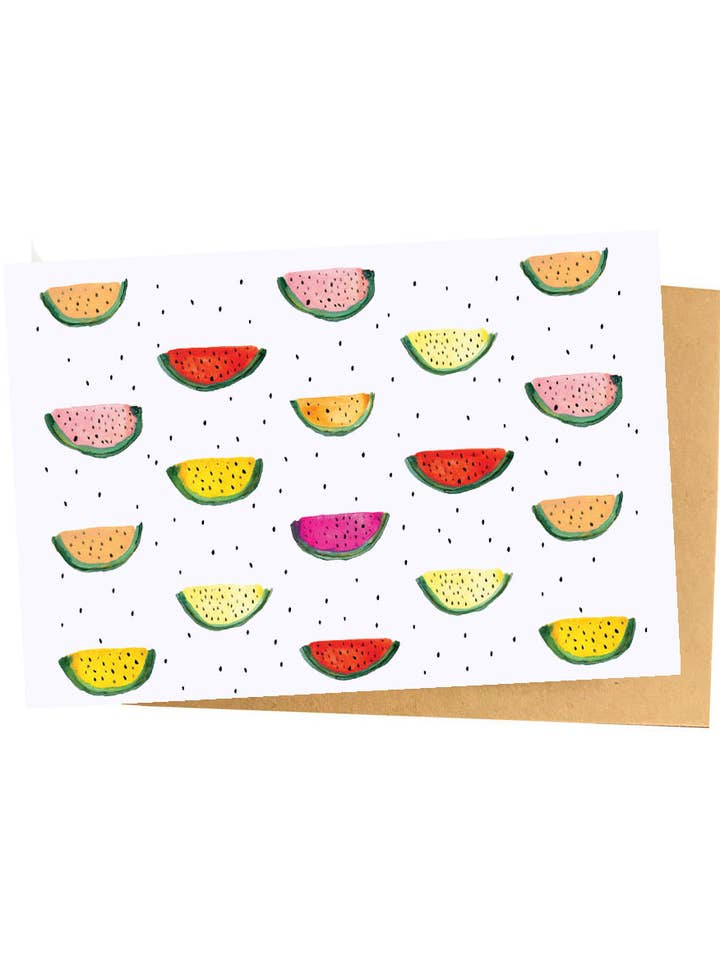 Watermelon Notecard for wholesale by ELIZABETH GRAEBER art + illustration