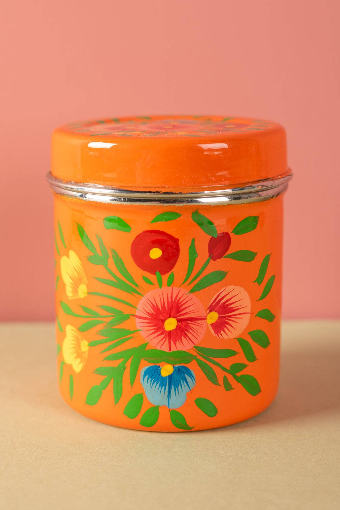 Ian Snow Ltd – wholesale Kitchen storage/organiser – Orange Kashmiri Spice Tin5