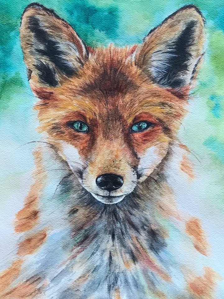 Póster Art Fox Rojo para venta al por mayor de Joshua by Oak