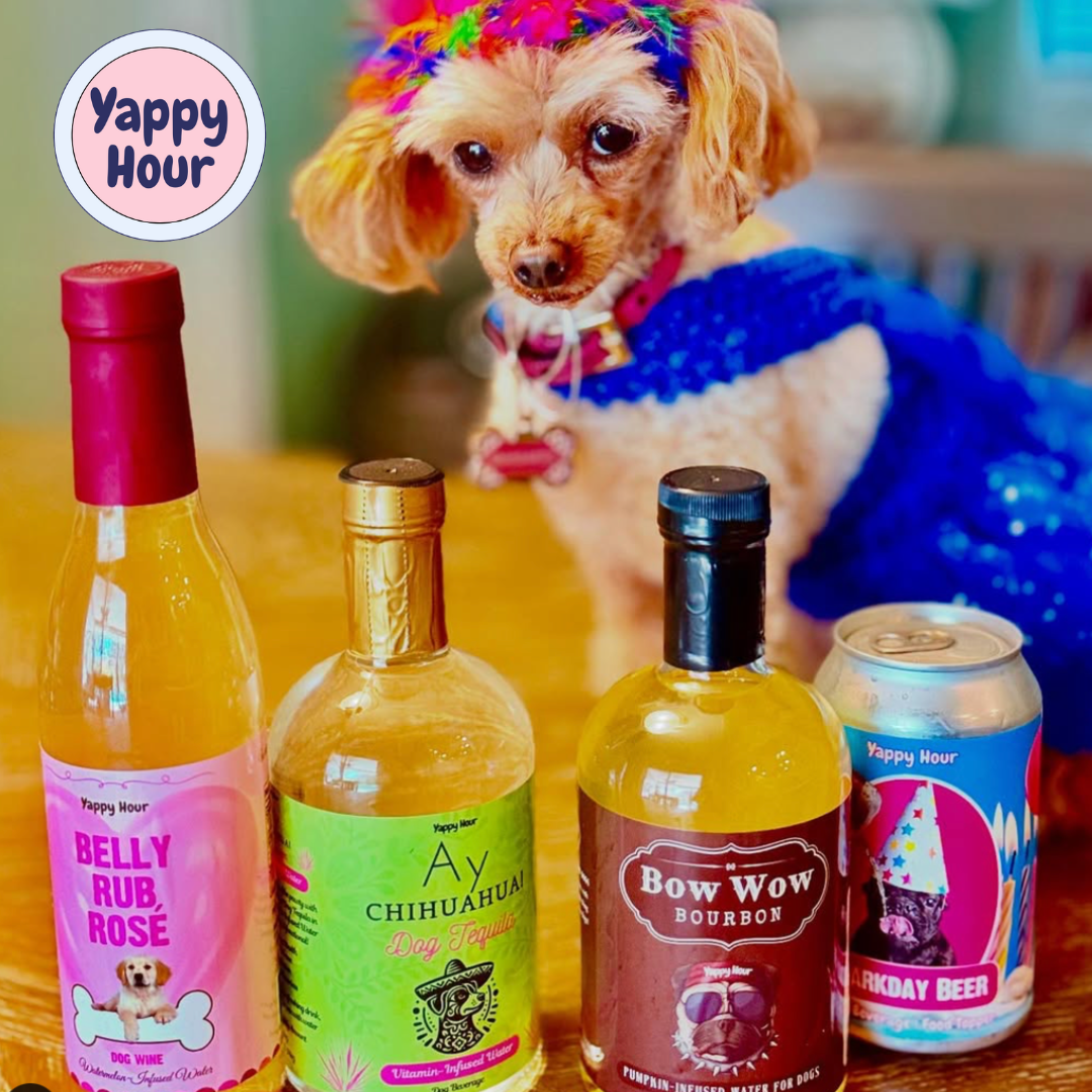 Yappy Hour - Wholesale Pet Treats - Dog - Belly Rub Rosé Dog Wine | 6ct | Watermelon7