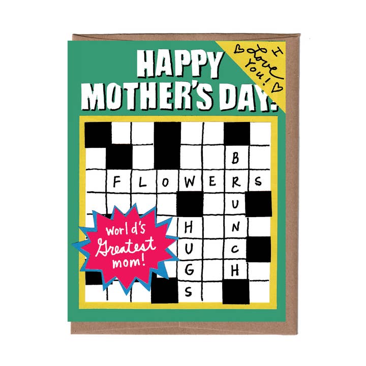 Puzzelboek Moederdag wenskaart voor wholesale door La Familia Green