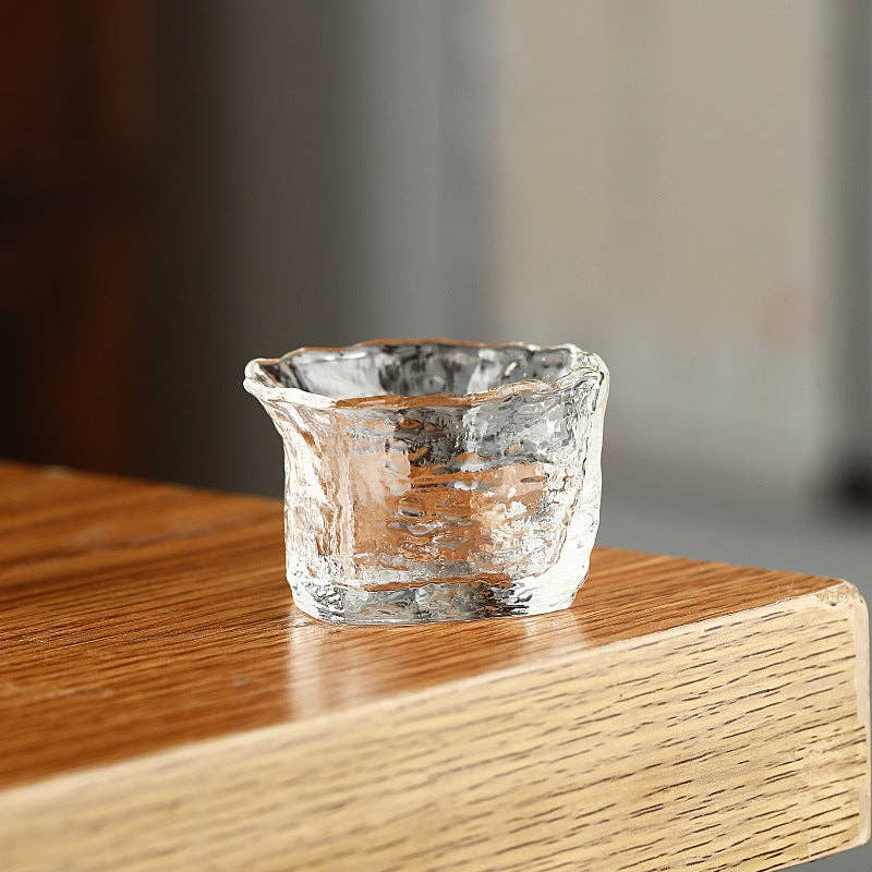 Gohobi （We cover U.S. import duties） - Wholesale Coffee/Tea Cup - Gohobi Handmade Wabi Sabi Round ans Square Glass Tea Cup1