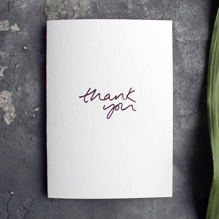 Thank You - Hand Foiled Card for wholesale by Text From A Friend