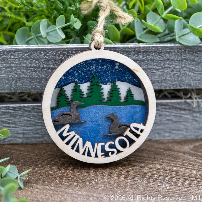 3D Minnesota Ornament for wholesale by Mile High Gifts