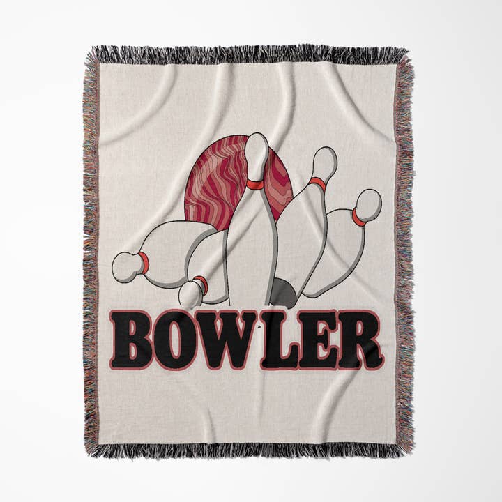 3dRose - Wholesale Throw Blanket - 3dRose, Bowler Bowling Ball and Pins Sports Design, Blanket0