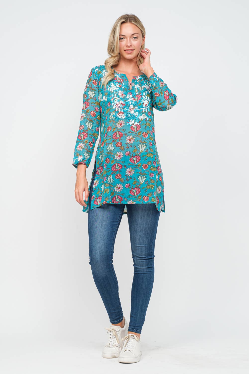 Raj Trading & Imports (USA) Inc. - Wholesale Tunic - Women's - Jackie Printed Embroidered Tunic3
