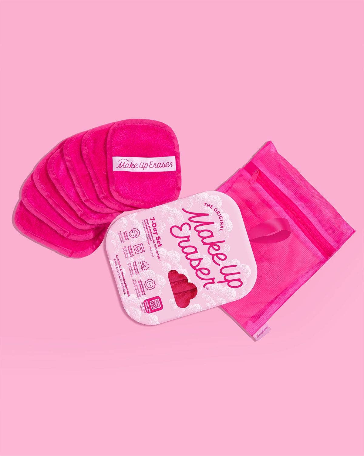 The Original MakeUp Eraser - Vendita all'ingrosso Struccanti - Set 7 Giorni Rosa | Eco-Friendly MakeUp Eraser2