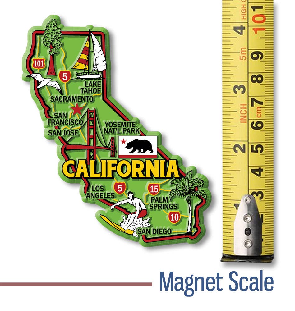 7 Star - Wholesale Magnet - California Colorful State Magnet Collectible Made in USA1
