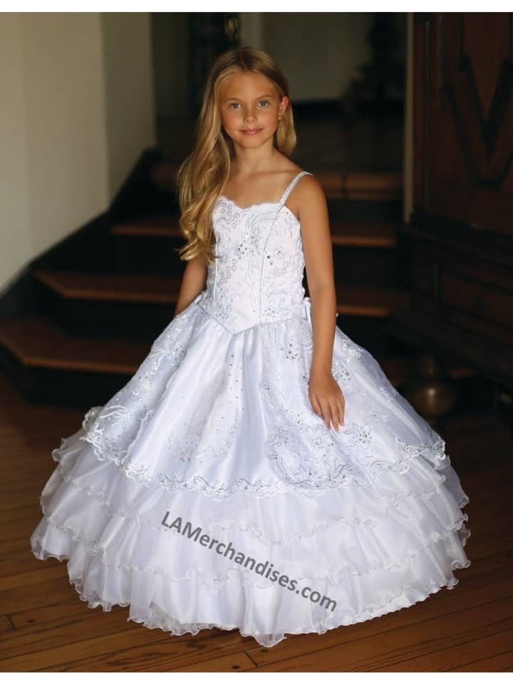 Shoulder Strap Embroiderer & Sequins taffeta dress- DR1908 for wholesale by LA Merchandise