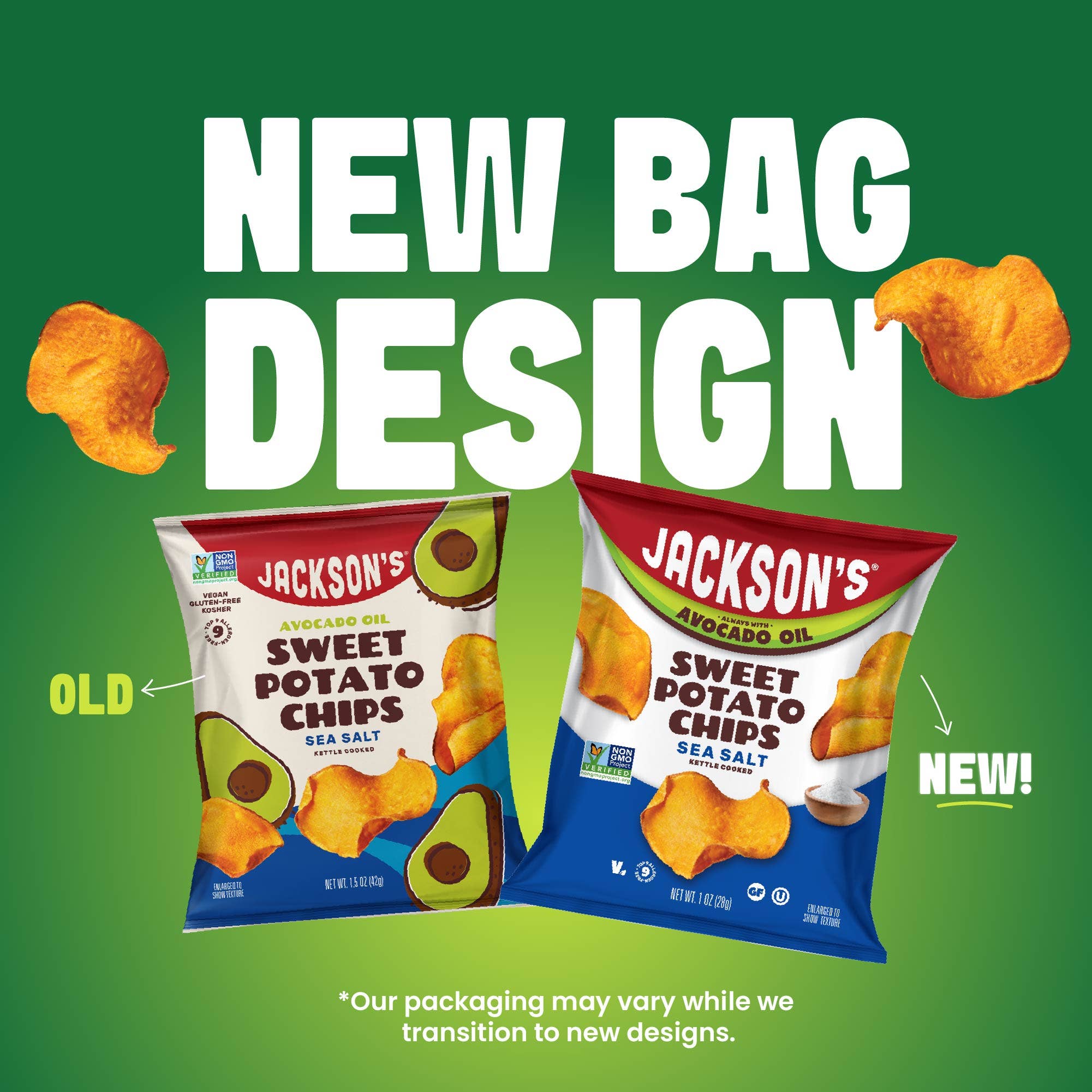 Jackson's - Wholesale Chips - Sea Salt Sweet Potato Chips in Avocado Oil 1oz (Pack of 30)8