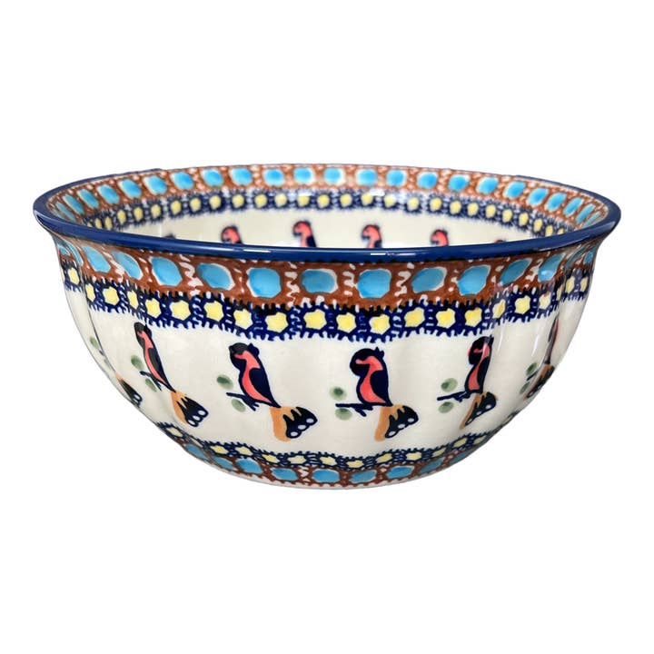 Bowl, Round, 7.75" in "Ptak Parade" by Manufaktura | M085S-KLP for wholesale by Polish Pottery Outlet