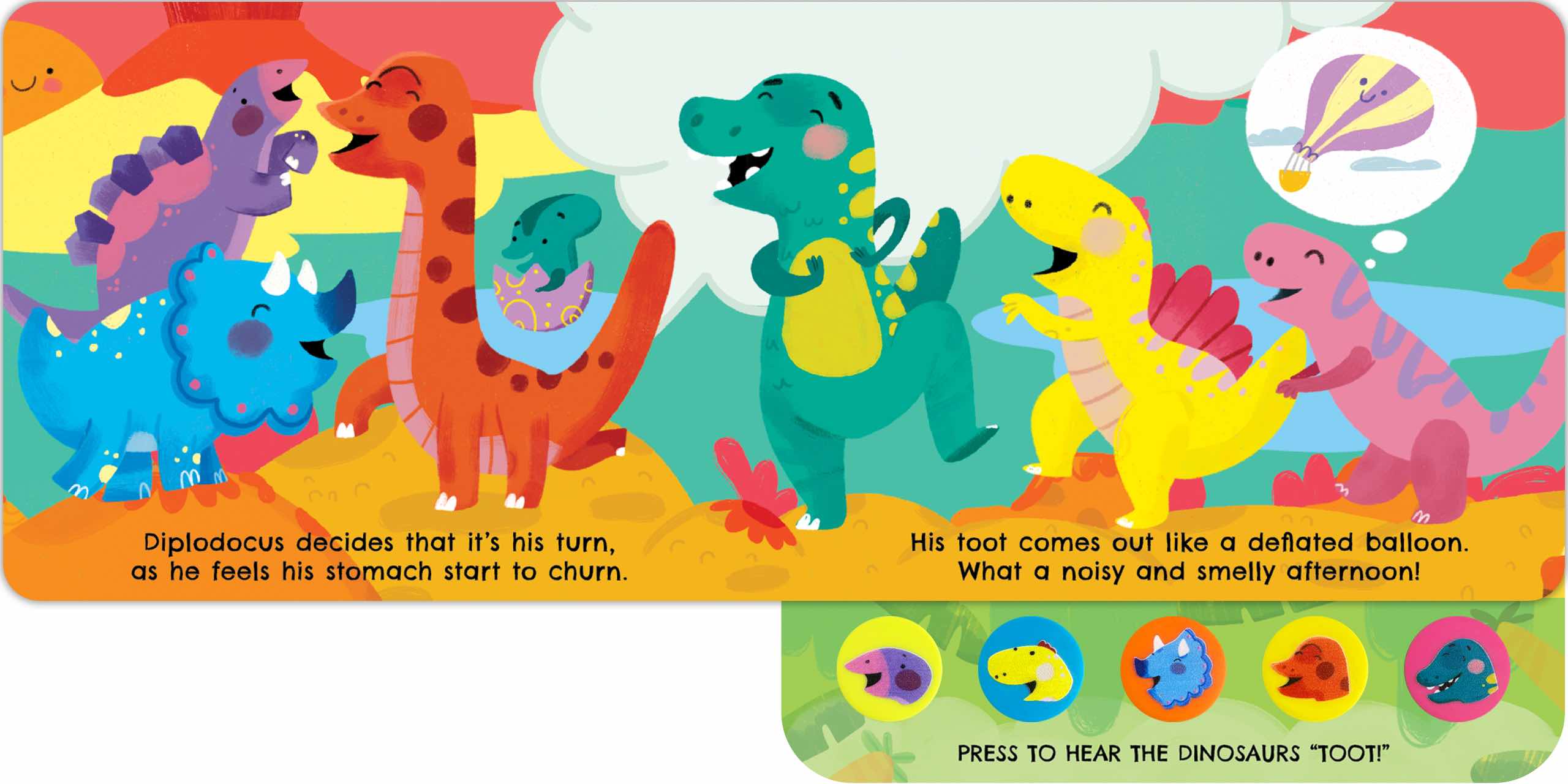 Little Hippo Books - Wholesale Baby & Toddler Book (0-2) - Prehistoric Toots - Sound Book4