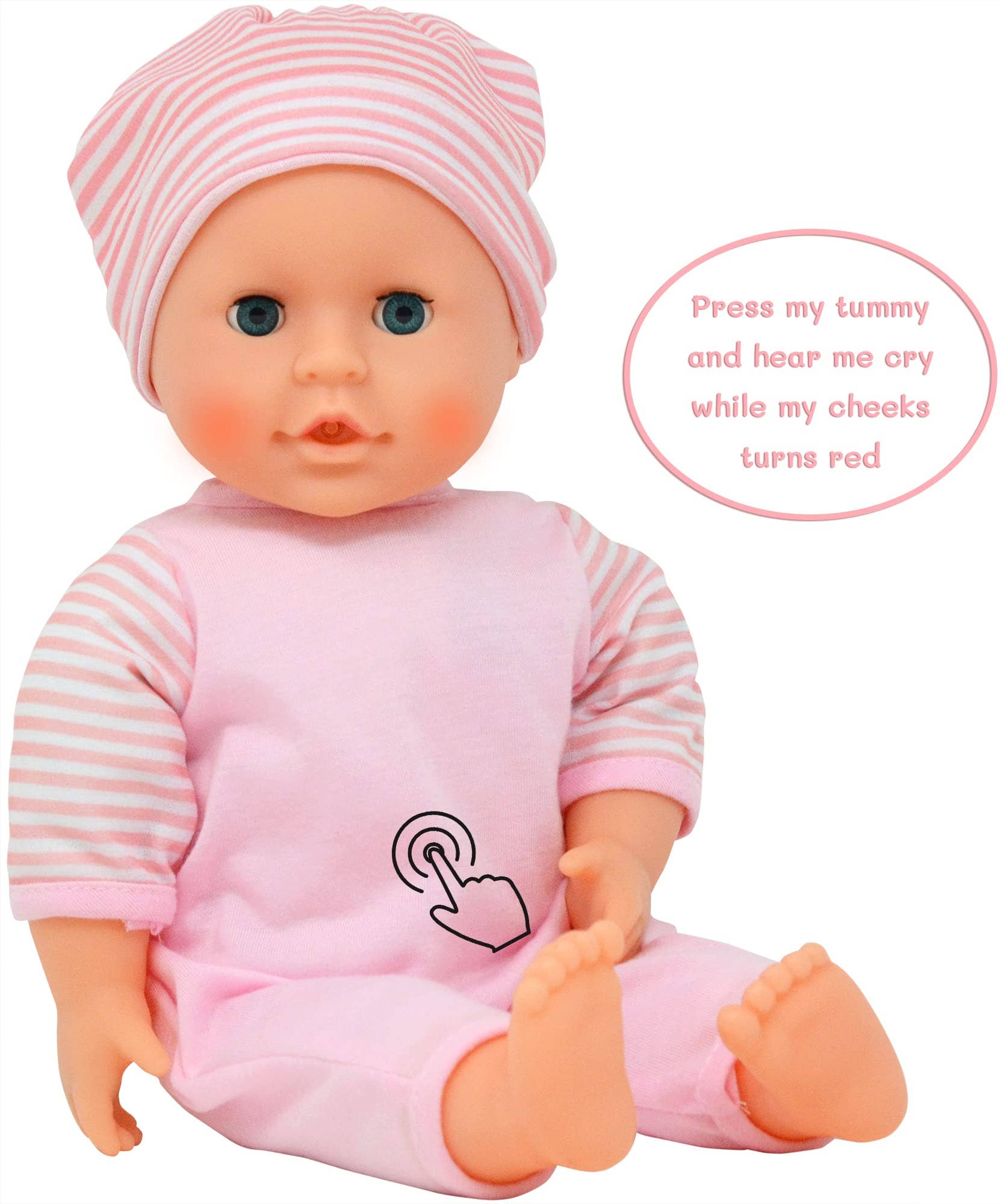 The New York Doll Collection - Vente Poupée – enfant - Ensemble de docteur poupée parlante interactive - Poupée de 14 po rose1