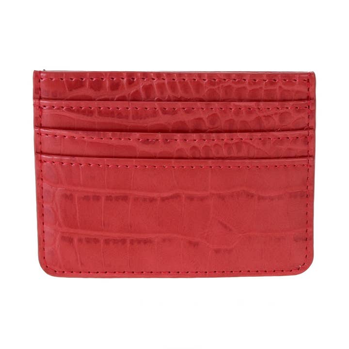 MiMi Wholesale - Wholesale Card Holder - Women's - Tiara Crocodile Skin Slim Women's Card Holder/Wallet5