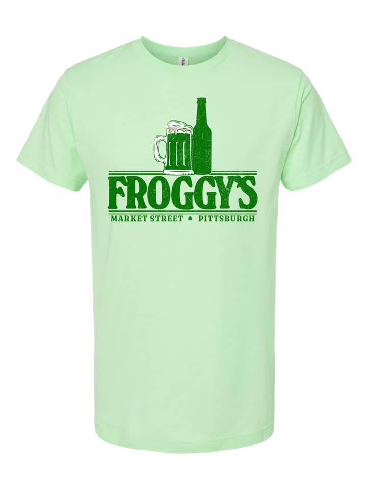 Yinzylvania - Wholesale Screen Printed T-Shirt - Unisex - Froggy's Bar - Market Street - Pittsburgh0