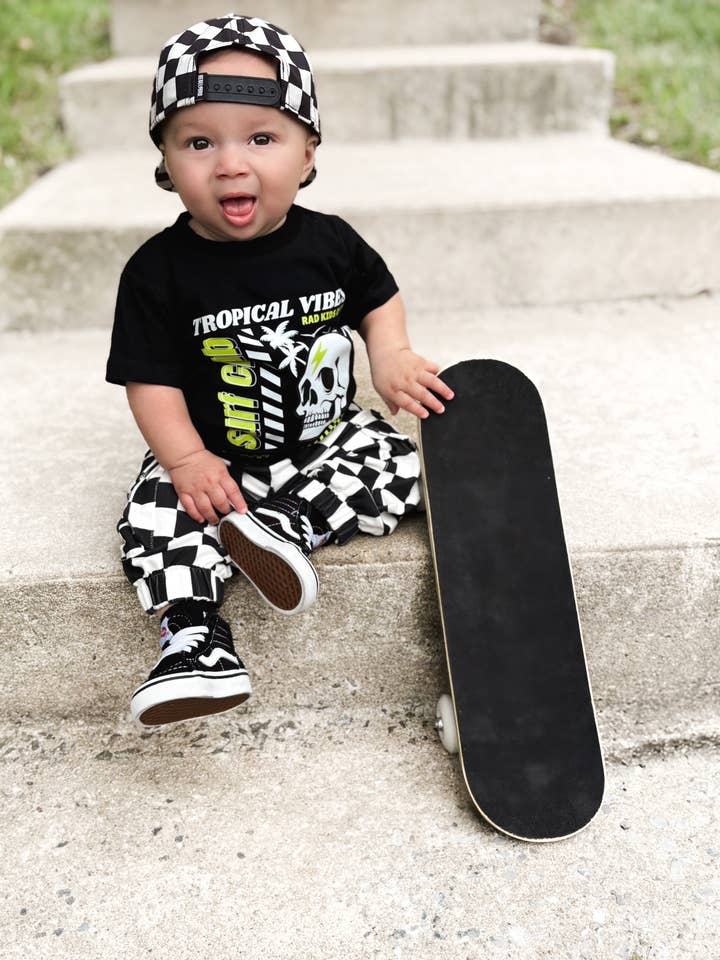 Smiley Daze - Wholesale Pants - Kids - SD CHECKERED • CARGO SWEATPANTS 2.010