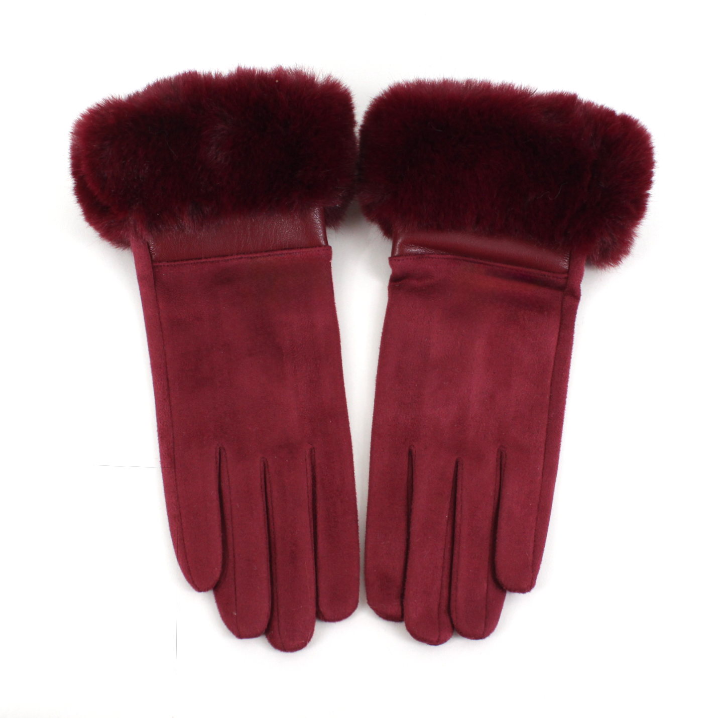 Pretty Persuasions - Wholesale Gloves - Women's - A25014 Suede-Like Gloves w/Faux Fur7