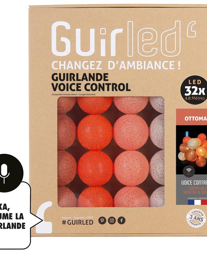 Ottomaanse lichtslingerballen met stembediening voor wholesale door Guirled