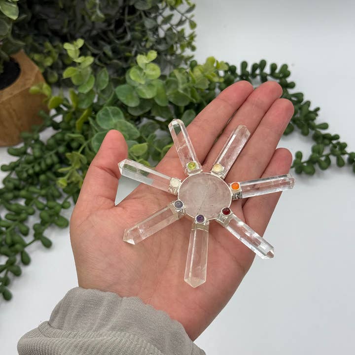 Meraki Gemstones - Wholesale Spiritual Stone/Crystal - Clear Quartz 7-Point Energy Generator 3