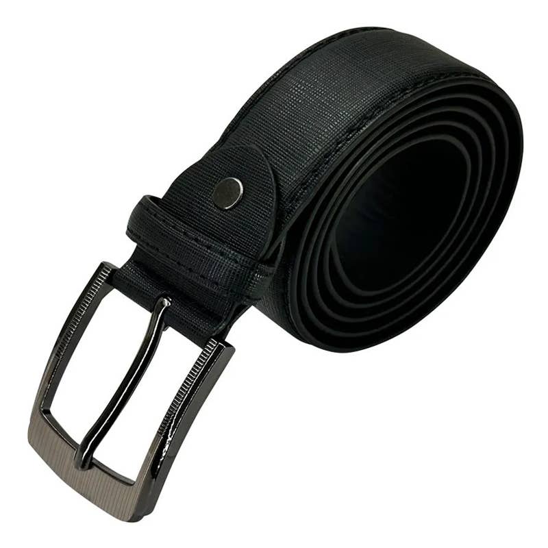 Deluxe Import Trading – wholesale Belt – Men's – Men's Leather Belt Black Unique Patterned Mixed Sizes0