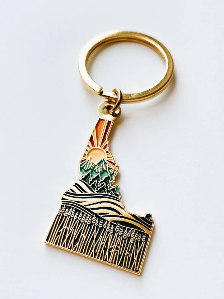 Idaho Emaille-Schlüsselanhänger für den Großhandel von Summer Stokes