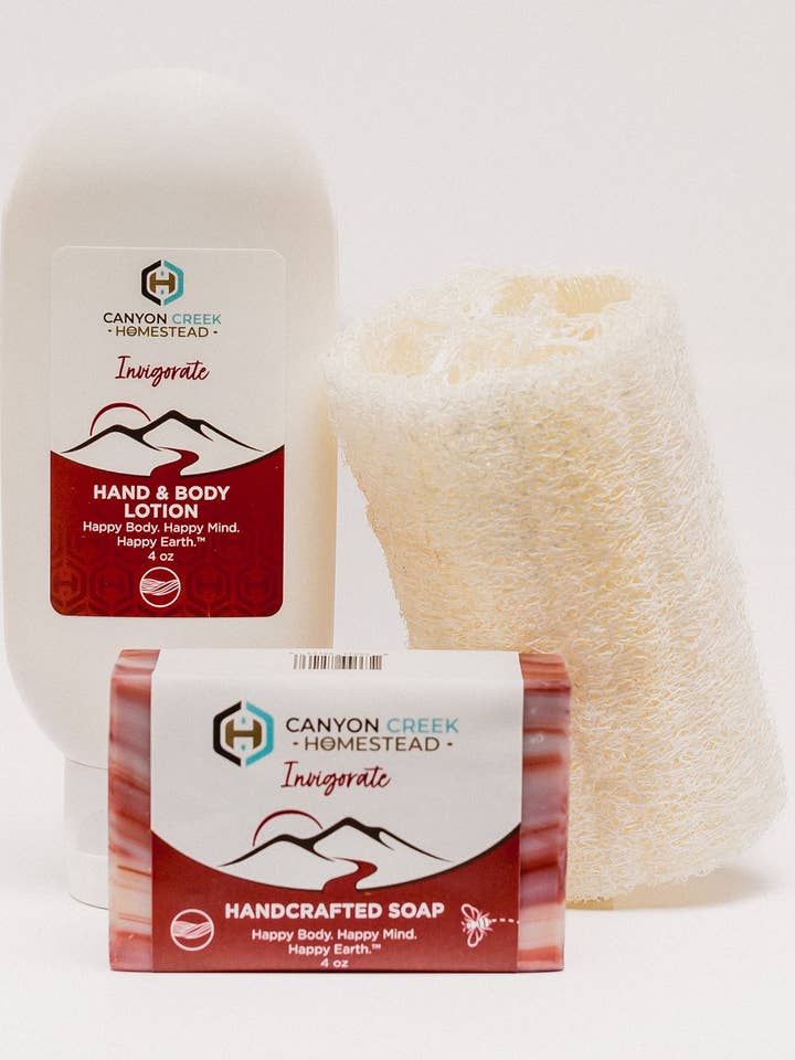 Happy Body Gift Set Invigorate Citrus for wholesale by Canyon Creek Homestead LLC