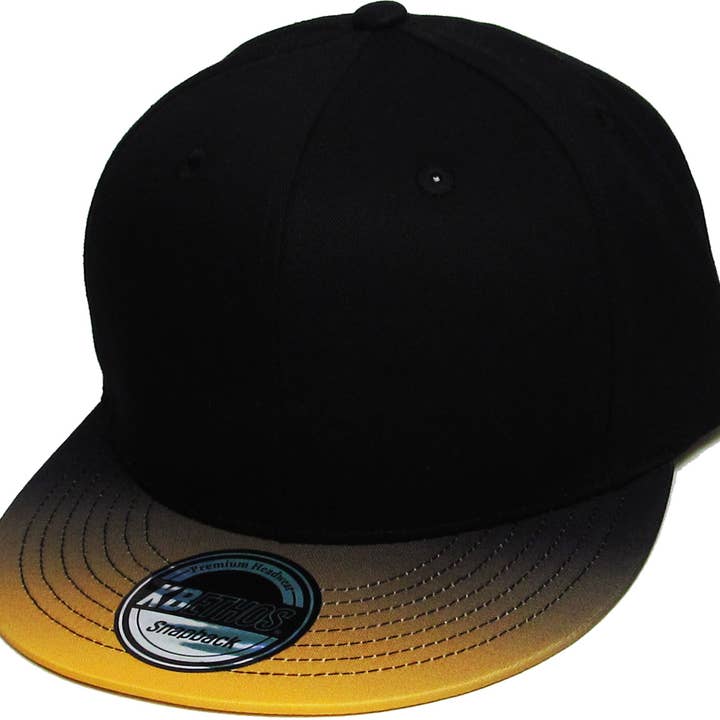 KBETHOS - Wholesale Flat Brim Cap - Men's - Ombre Brim Snapback