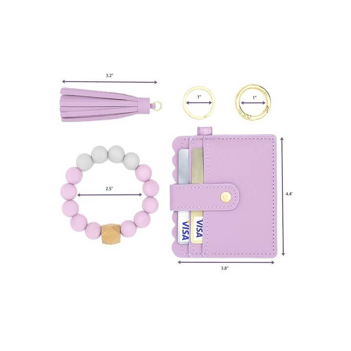 Vanilla Monkey - Wholesale Card Holder - Women's - Beaded Bracelet Keychain Card Holder Wallet9