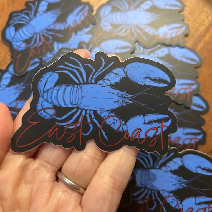 Axle Rose Co - Wholesale Sticker - Blue East Coast Lobster sticker • red