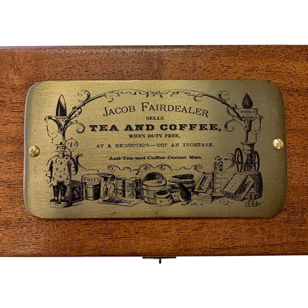 Madison Bay Co. - Historical Home Decor Reproductions - Wholesale Decorative Box - Wood Box with Vintage Tea and Coffee Advertisement, 6-1/4"2