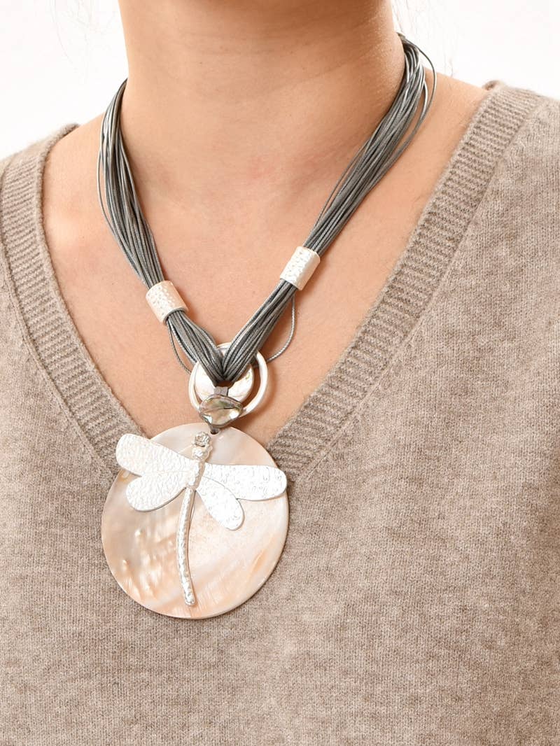 Victoria Moda - Wholesale Bib Necklace - Dragonfly short necklace1