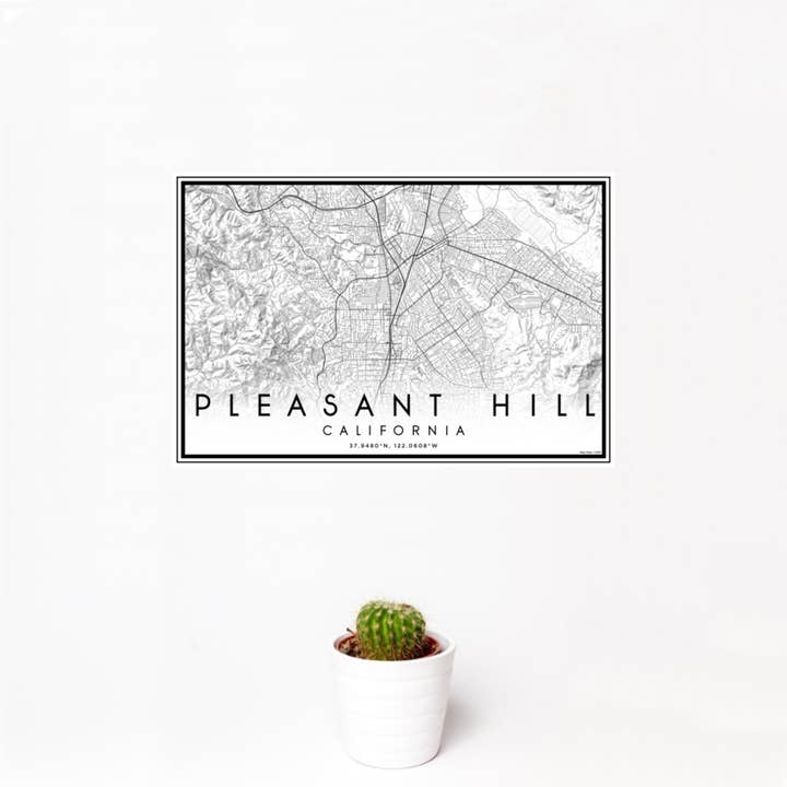 JACE.design - Wholesale Art Print - Pleasant Hill CA Map Print Classic1