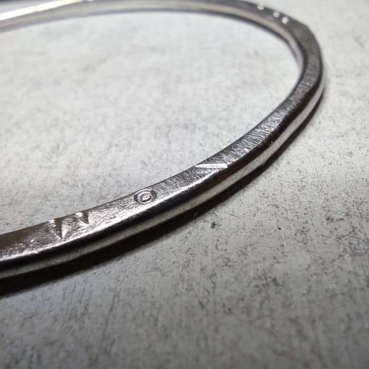 Random Texture Sterling Silver Stacking Bangle, 2,5mm for wholesale by SteamyLab